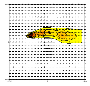 Exemple de l’effet d’une colline sur la dispersion atmosphérique 01