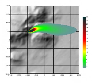 Exemple de l’effet d’une colline sur la dispersion atmosphérique 02